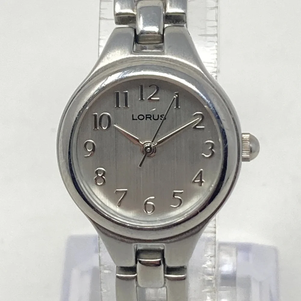 Lorus Women's Watch 22mm Silver Tone Brushed Finish Classic New Battery 6.5